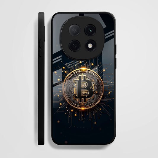 OPPO F29 Pro 5G Premium Acrylic Shockproof Glass Back Case (Bitcoin Armor)