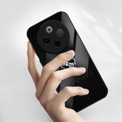 Vivo T4 5G Premium Acrylic Shockproof Glass Back Case (Ferrari Carbon Fiber)