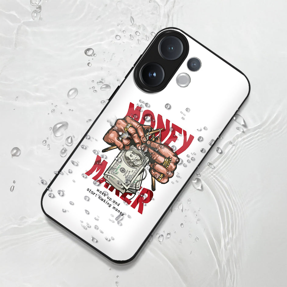 Vivo V60 5G Premium Acrylic Shockproof Glass Back Case (Money Maker)