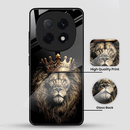 OPPO F29 Pro 5G Premium Acrylic Shockproof Glass Back Case (Crowned lion)