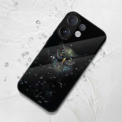 Vivo V60 5G Premium Acrylic Shockproof Glass Back Case (Midnight Owl)