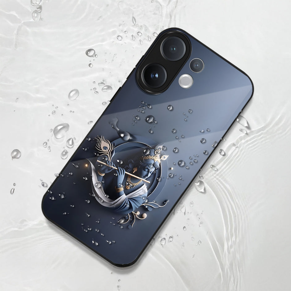 Vivo V60 5G Premium Acrylic Shockproof Glass Back Case (Krishna)