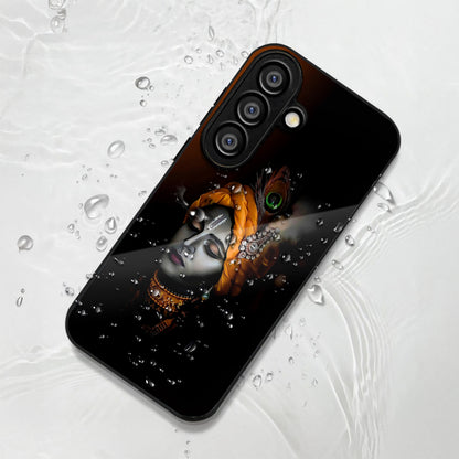Samsung Galaxy A56 Premium Acrylic Shockproof Glass Back Case (Turban Krishna)