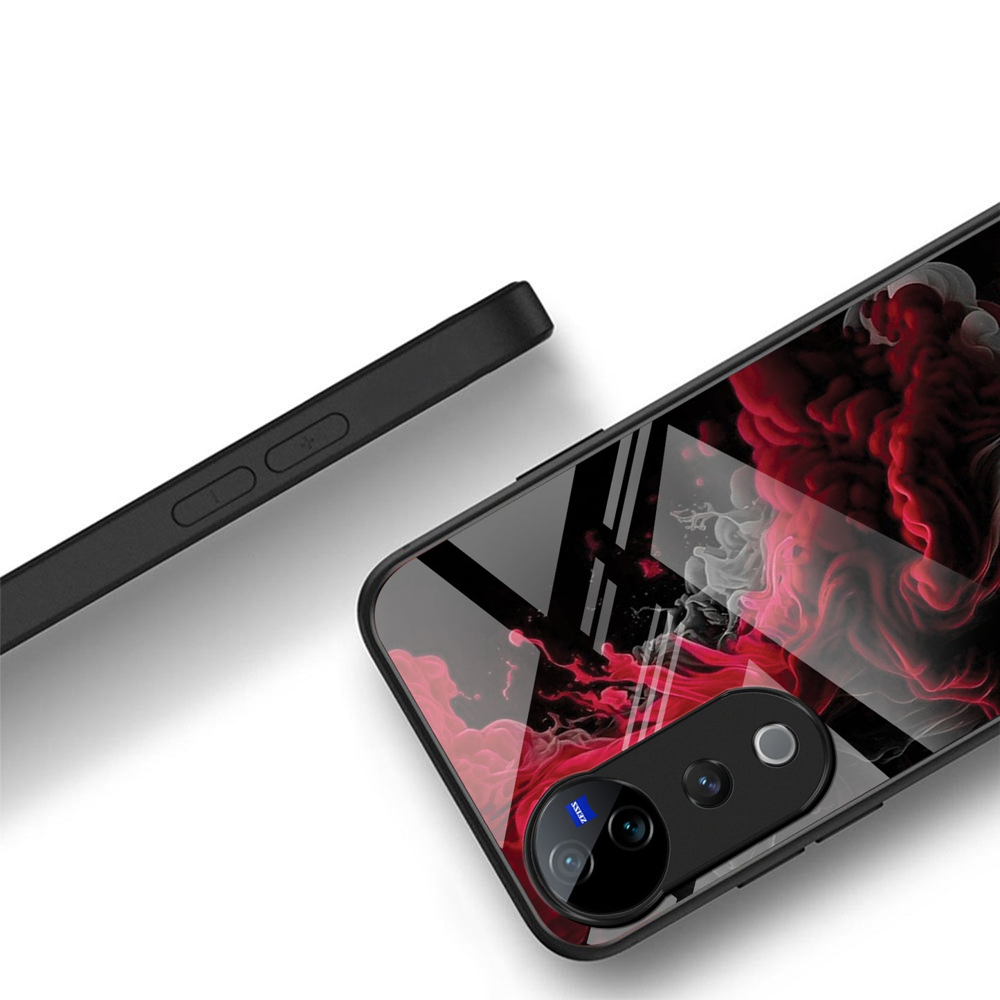 Vivo V40 Pro 5G Premium Acrylic Shockproof Glass Back Case (Infernal Drift)
