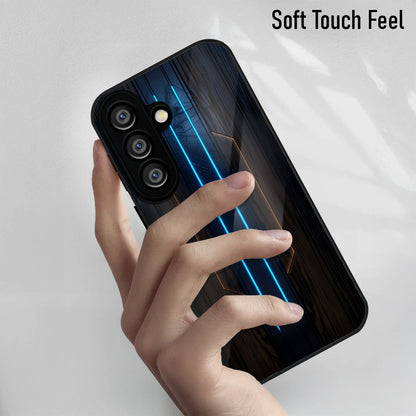 Samsung Galaxy A56 Premium Acrylic Shockproof Glass Back Case (Neon Glow)