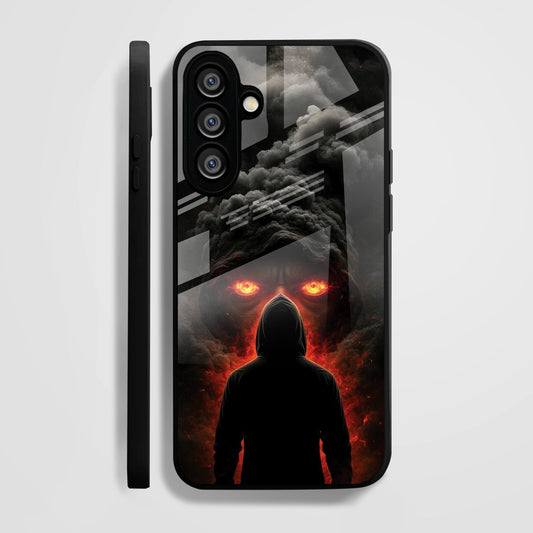 Samsung Galaxy A36 5G Premium Acrylic Shockproof Glass Back Case (Dark Flame)