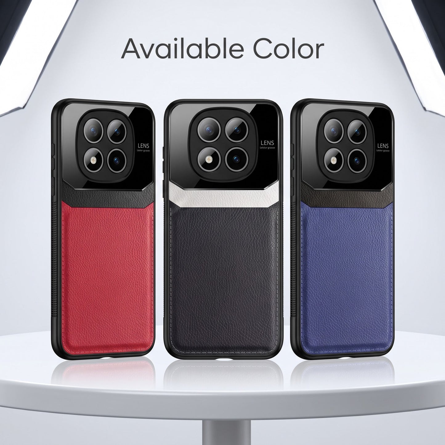 Redmi Note 15 Pro+ 5G Premium Leather Lens Protective Case