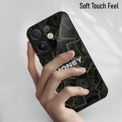 Vivo V60 5G Premium Acrylic Shockproof Glass Back Case (Time Is Money)