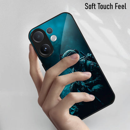 Vivo V60 5G Premium Acrylic Shockproof Glass Back Case (Soldier Case)