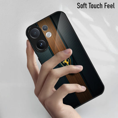 Vivo V60 5G Premium Acrylic Shockproof Glass Back Case (Royal Roadster)