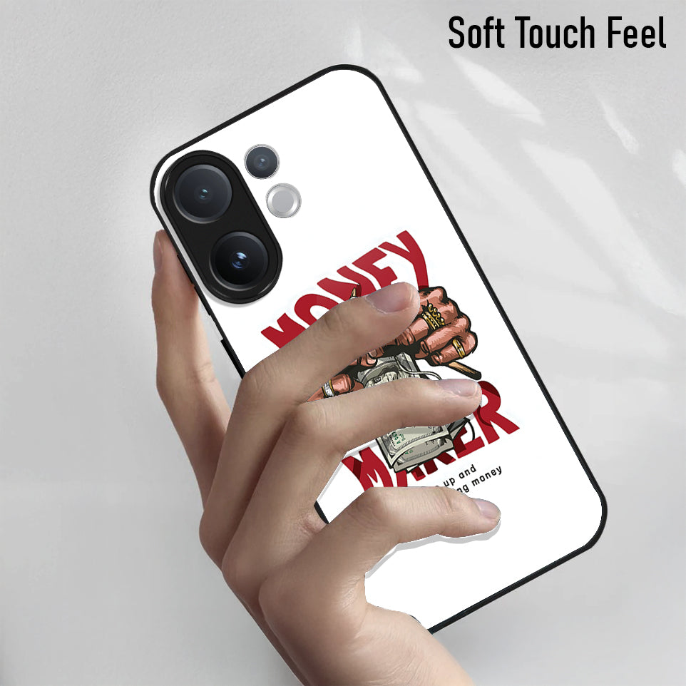 Vivo V60 5G Premium Acrylic Shockproof Glass Back Case (Money Maker)