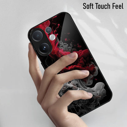 Vivo V60 5G Premium Acrylic Shockproof Glass Back Case (Infernal Drift)