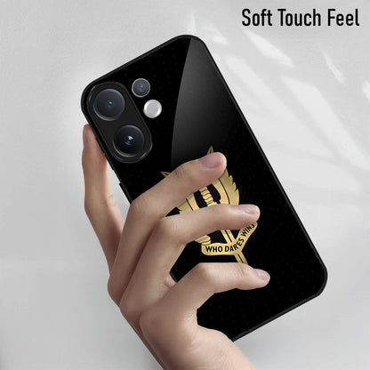 Vivo V60 5G Premium Acrylic Shockproof Glass Back Case ( Dare Wins)