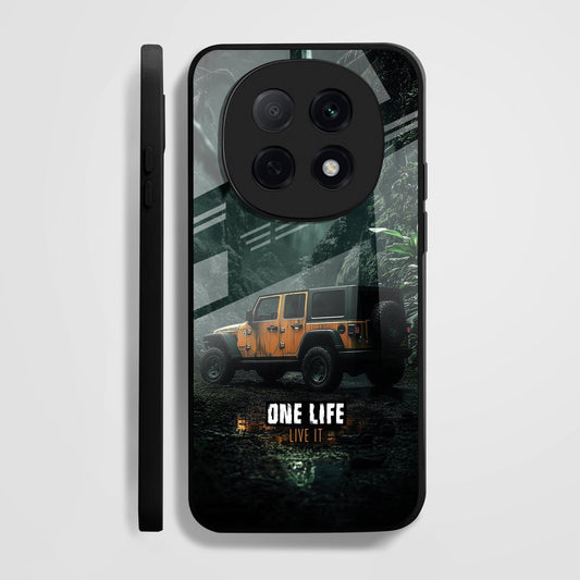 OPPO F29 Pro 5G Premium Acrylic Shockproof Glass Back Case (Jeep Case)