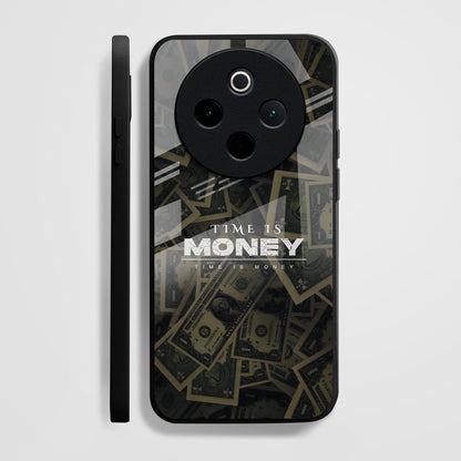 Vivo T4 5G Premium Acrylic Shockproof Glass Back Case (Time is Money)