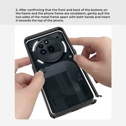 Nothing Phone 3a Pro 5G Aluminium Metal Frame Case With Metal Camera Lens Protection