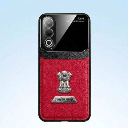 Oppo K12x 5G Satyamev Jayate 2-in-1 Emblem Leather Lens Protective Back Case