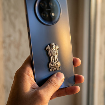 Oppo F31 Pro+ 5G Compatible Satyamev Jayate 3D Metal Emblem Sticker