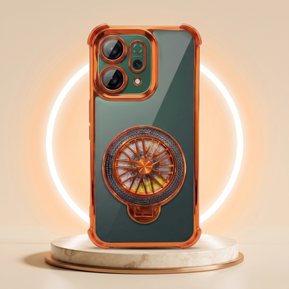 OPPO Reno 14 5G Stress Buster Wheel Rotating Airbag Cosmic Orange Case