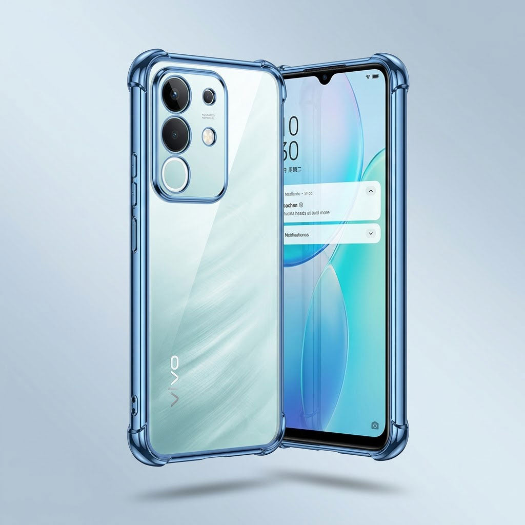 Vivo Y31 Pro 5G Anti-Yellow Electroplating Transparent Airbags Case