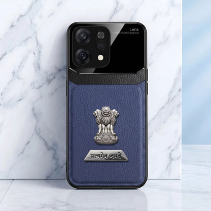 Oppo Reno 14 5G Satyamev Jayate 2-in-1 Emblem Leather Lens Protective Back Case