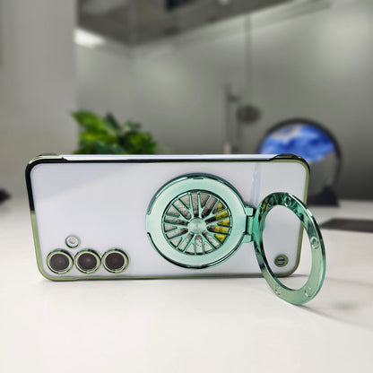 Samsung Galaxy A35 5G Porsche® Wheel Frameless Case ring green stand
