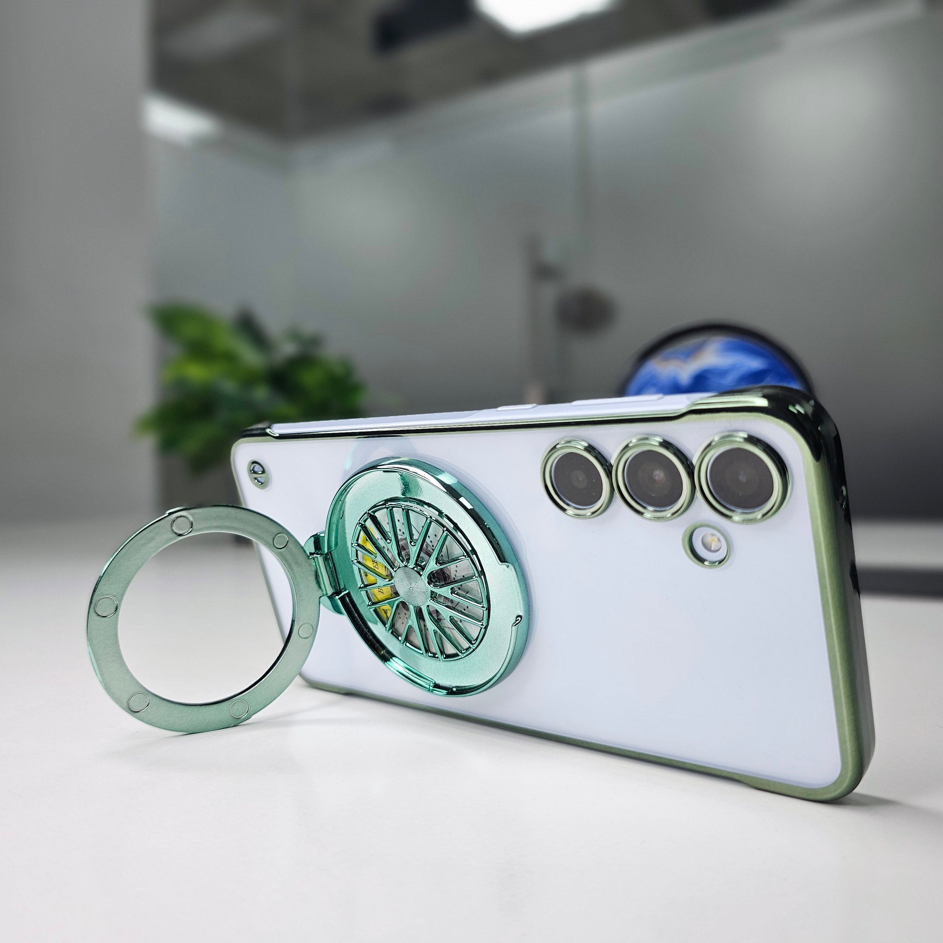 Samsung Galaxy A35 5G Porsche® Wheel Frameless Case green