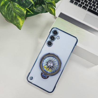 Samsung Galaxy A35 5G Porsche® Wheel Frameless Case blue stand ring