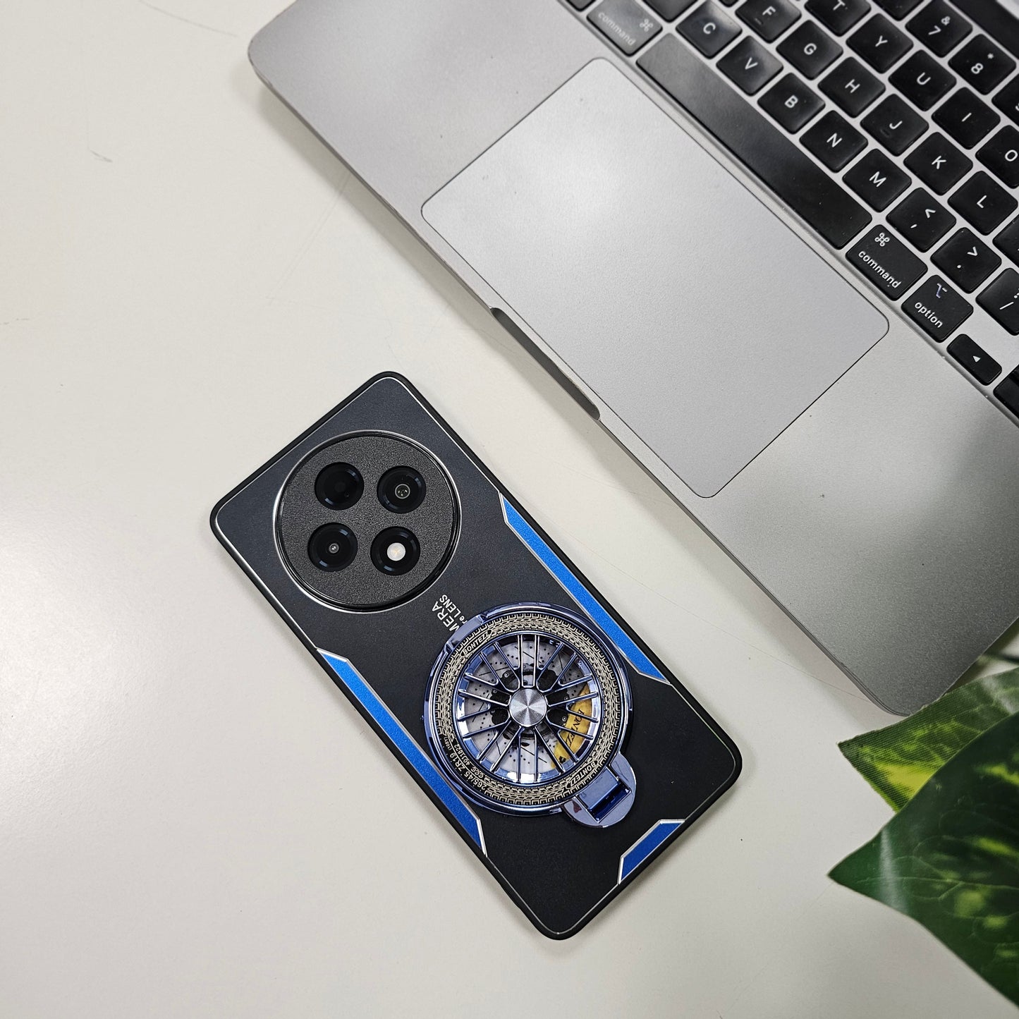 black Oppo F27 Pro with silver dial