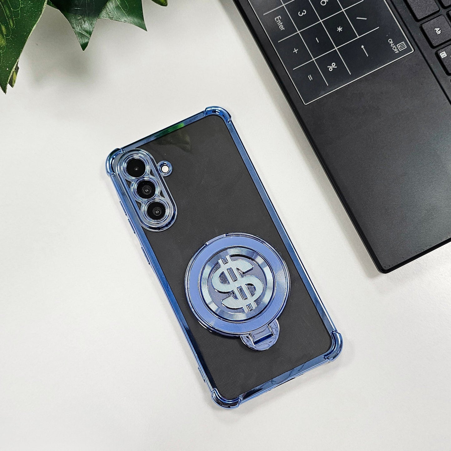 Samsung Galaxy M56 5G Four Corner Airbags 100% Original Astro Money Magnet Rotating Dollar Case