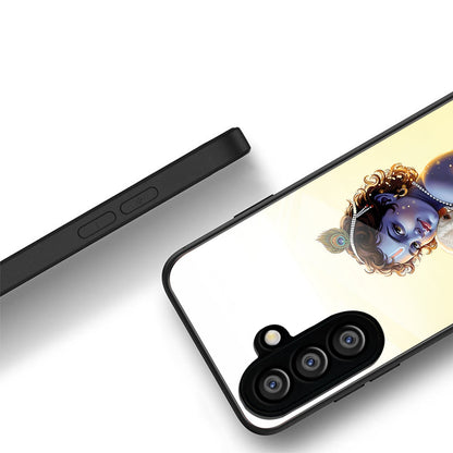 Samsung Galaxy A36 5G Premium Acrylic Shockproof Glass Back Case (Cute Krishna)