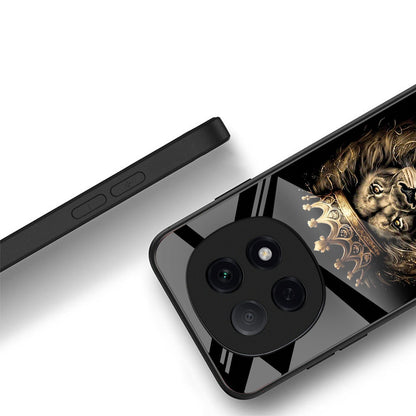 OPPO F29 Pro 5G Premium Acrylic Shockproof Glass Back Case (Crowned lion)