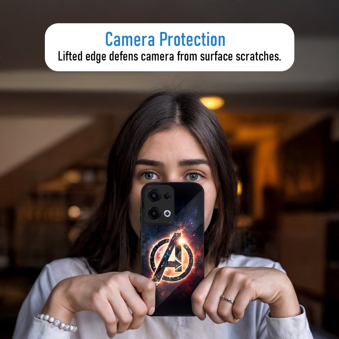 Oppo Reno 13 5G Premium Acrylic Shockproof Glass Back Case (Infinity Guard)