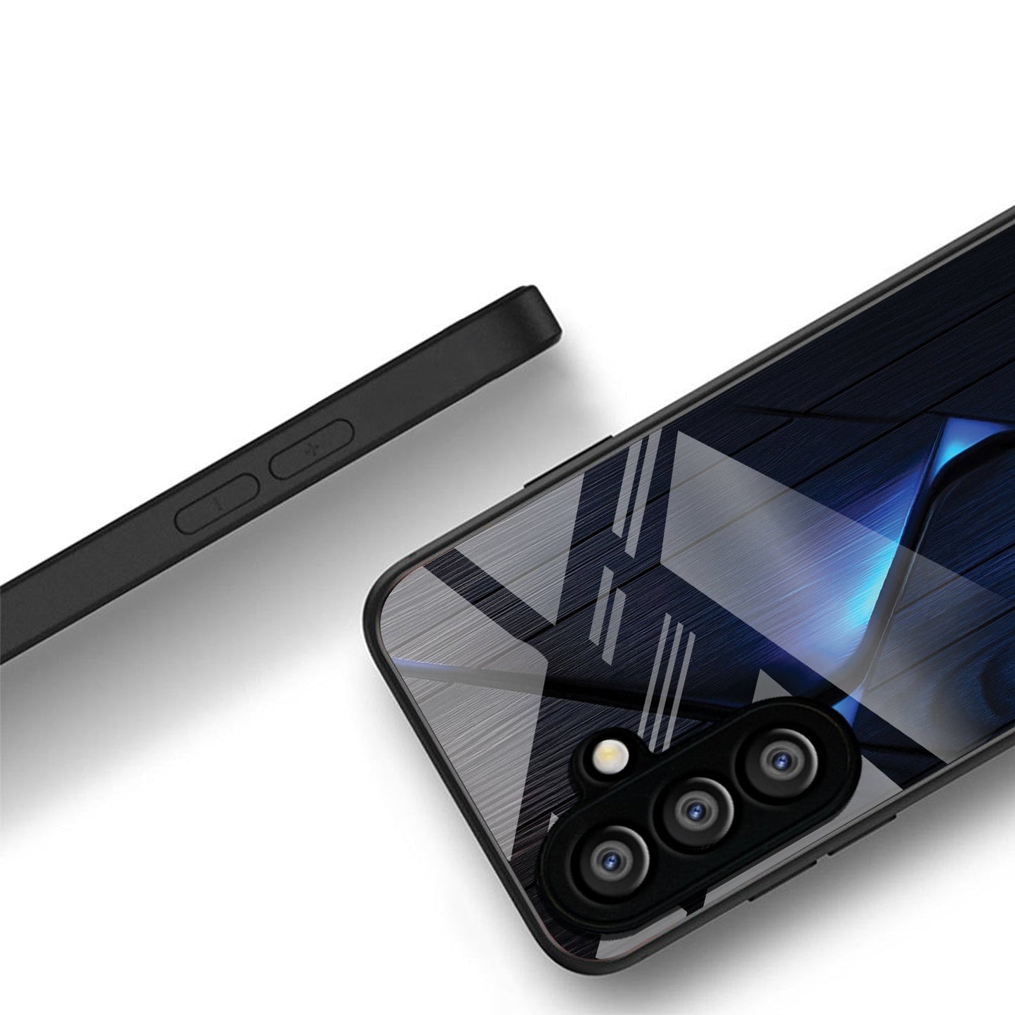 Samsung Galaxy A36 5G Premium Acrylic Shockproof Glass Back Case (Blue Gradient)