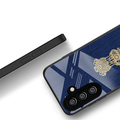 Samsung Galaxy A56 Premium Acrylic Shockproof Glass Back Case (Nation Pride)