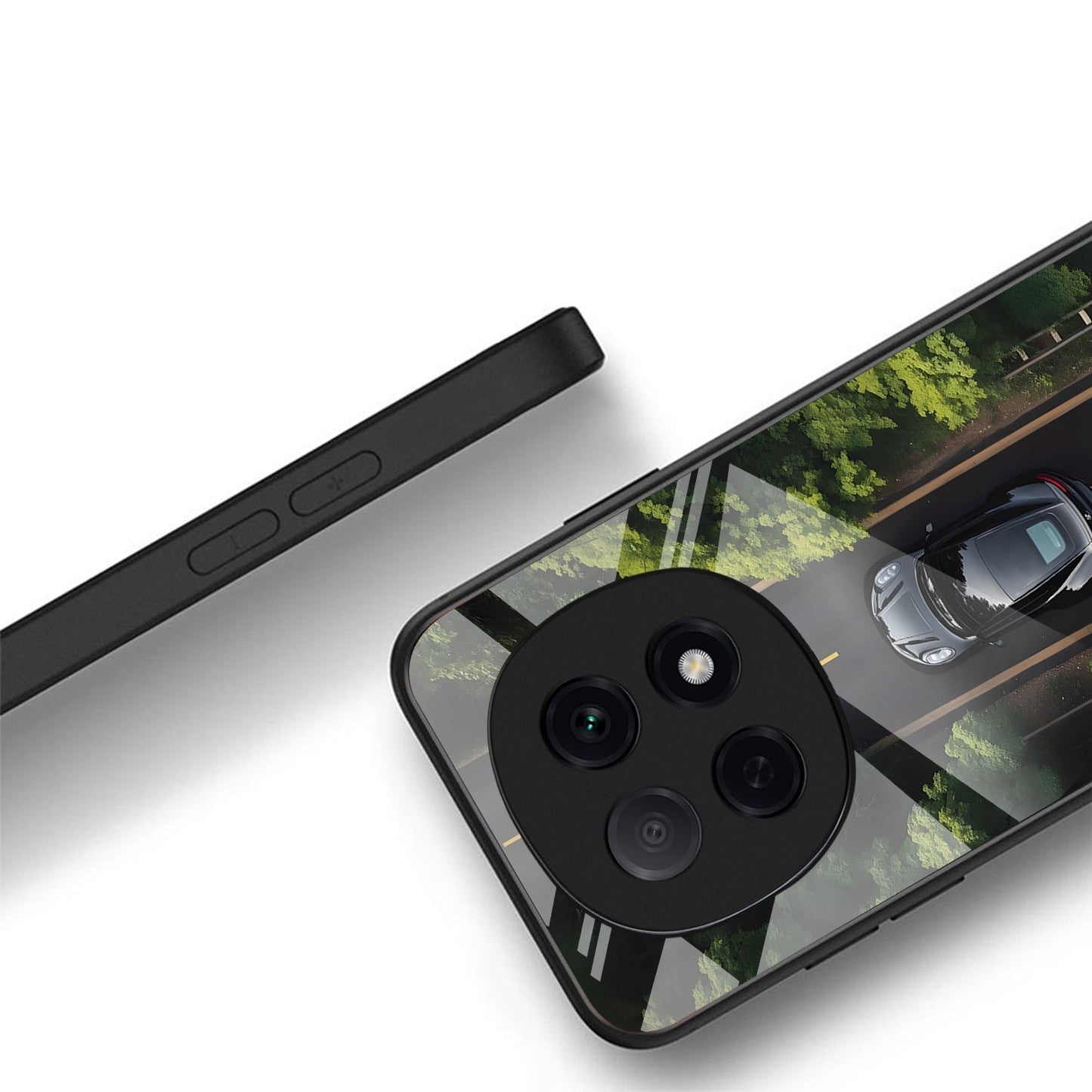 OPPO F29 Pro 5G Premium Acrylic Shockproof Glass Back Case (Road Never Give Up)