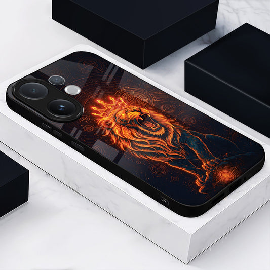 Vivo V60 5G Premium Acrylic Shockproof Glass Back Case (King of Cosmos)