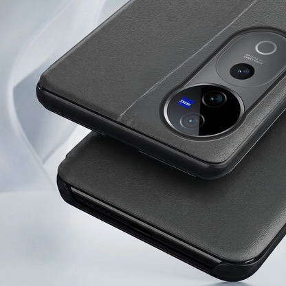 Vivo V40 Pro 5G Satyamev Jayate Half Window Leather Flip Case