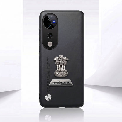Vivo T3 Ultra 5G Satyamev Jayate 2-in-1 Emblem Vegan Leather Back Case