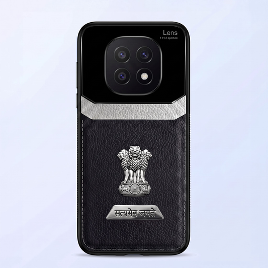 Oppo F29 Pro 5G Satyamev Jayate 2-in-1 Emblem Leather Lens Protective Back Case