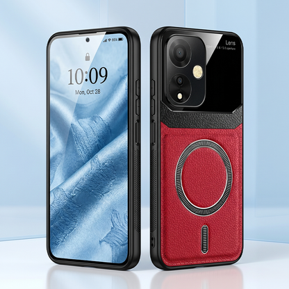 Oppo A59 5G Premium Magsafe Magnetic Leather Lens Protective Case