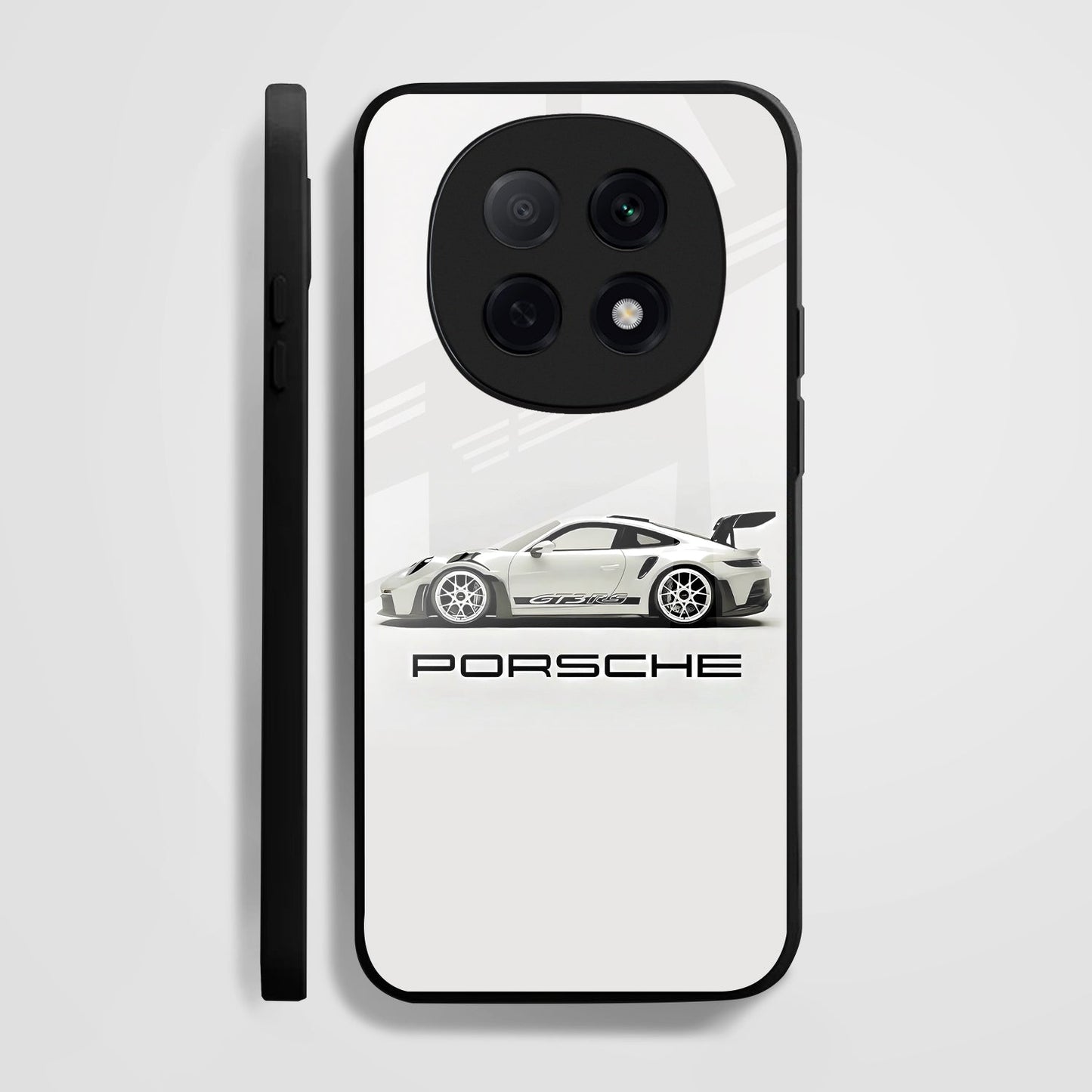 OPPO F29 Pro 5G Premium Acrylic Shockproof Glass Back Case (White Porsche)