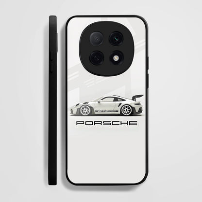 OPPO F29 Pro 5G Premium Acrylic Shockproof Glass Back Case (White Porsche)