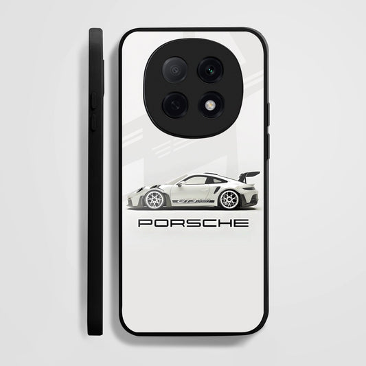 OPPO F29 Pro 5G Premium Acrylic Shockproof Glass Back Case (White Porsche)