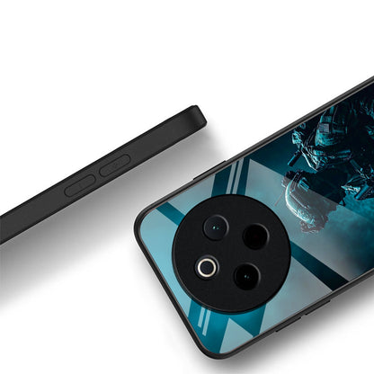 Vivo T4 5G Premium Acrylic Shockproof Glass Back Case (Soldier Case)