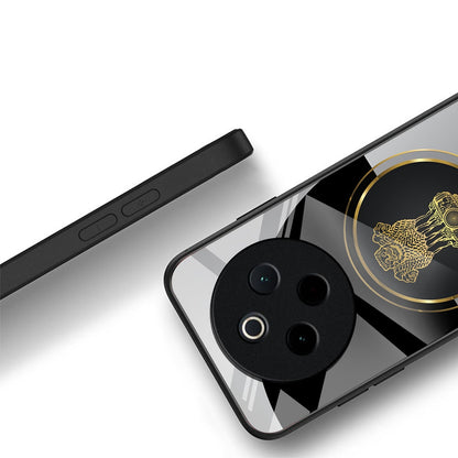 Vivo T4 5G Premium Acrylic Shockproof Glass Back Case (Satyamev Noir)