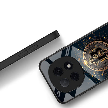 OPPO F29 Pro 5G Premium Acrylic Shockproof Glass Back Case (Bitcoin Armor)