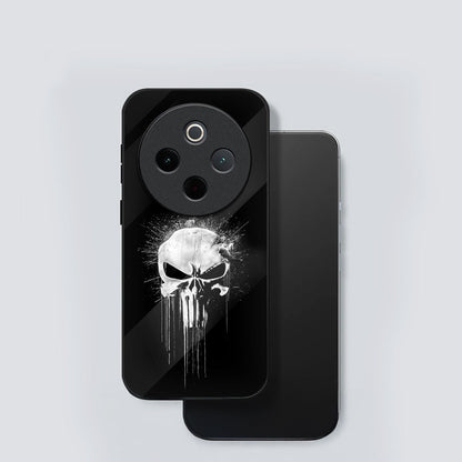 Vivo T4 5G Premium Acrylic Shockproof Glass Back Case (Punisher Skull)