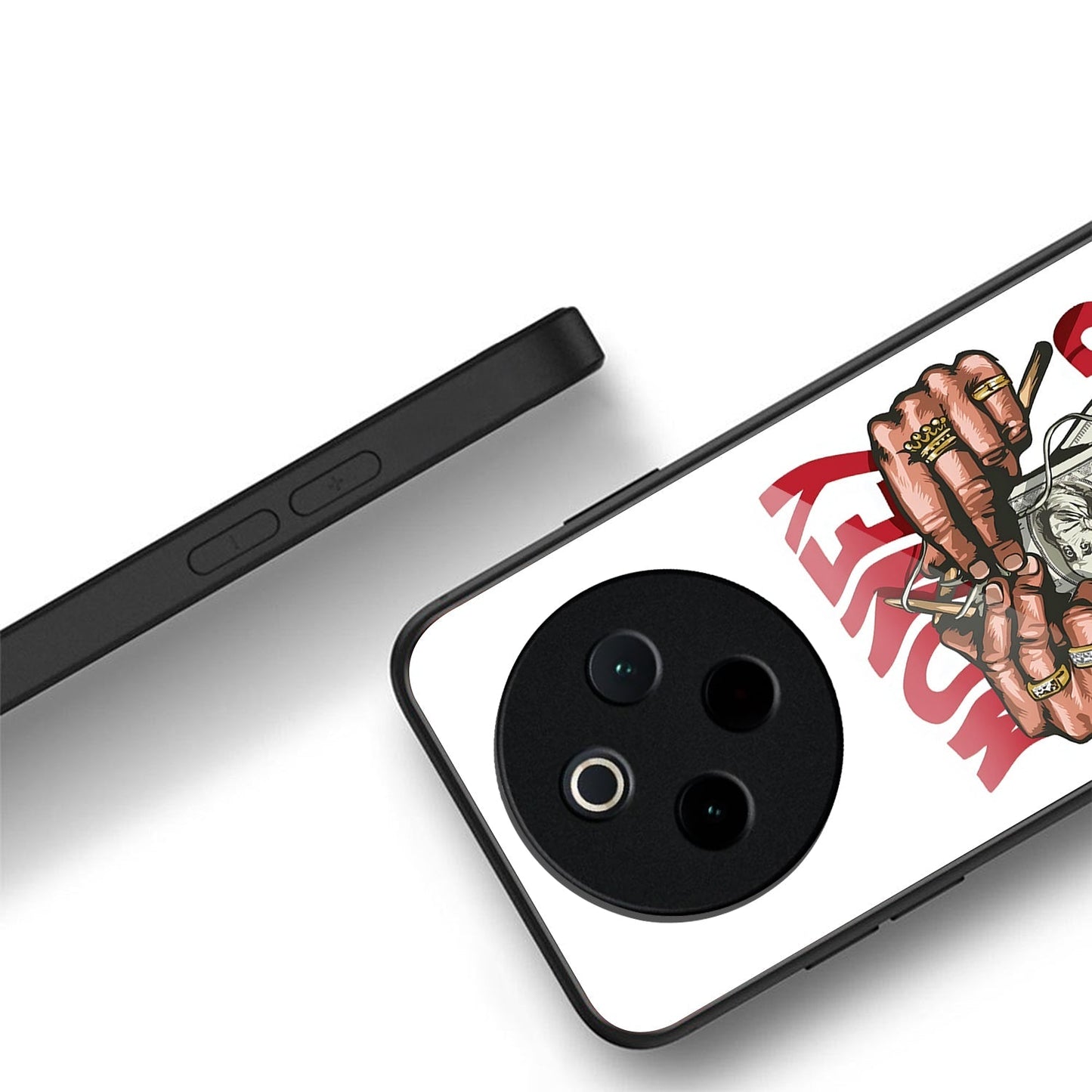 Vivo T4 5G Premium Acrylic Shockproof Glass Back Case (Money Maker)