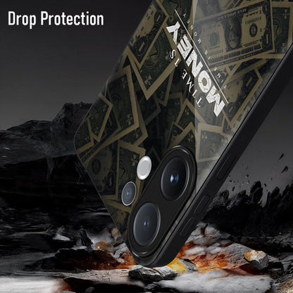 Vivo V60 5G Premium Acrylic Shockproof Glass Back Case (Time Is Money)